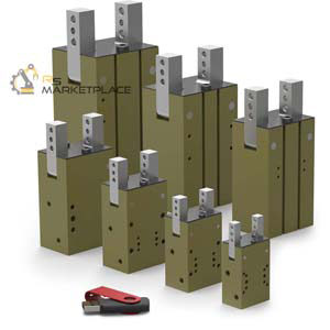 2 - Jaw Pneumatic Angular Gripper Series
